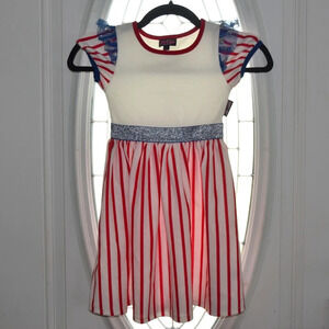JOJO'S CLOSET Stars and Strips Americana Baseball Dress Size 4/5
